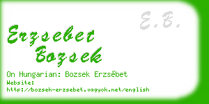 erzsebet bozsek business card